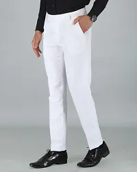 JEENAY Classic Men's Formal Pants/Formal Slim Fit Trousers | Formal Office Pants |White-thumb1