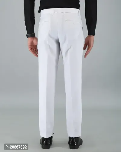 JEENAY Classic Men's Formal Pants/Formal Slim Fit Trousers | Formal Office Pants |White-thumb3