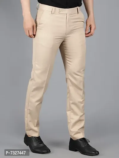 Men's Formal Trousers for Men (Beige  )-thumb0