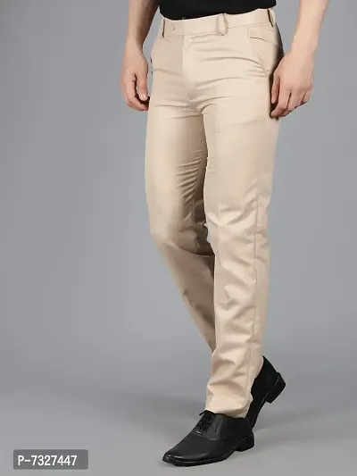 Men's Formal Trousers for Men (Beige  )-thumb3