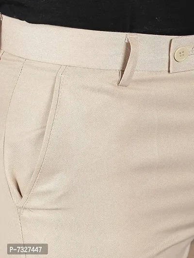 Men's Formal Trousers for Men (Beige  )-thumb2