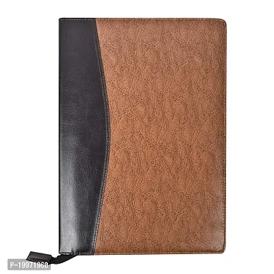 Risheeraj PU Leather 20-Leaf  Double Colour (Brown)  File Folder, Interview Portfolio