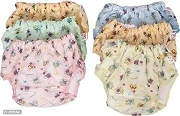 Kids PVC Baby Panty Jokers Diapers, Free Size (Multicolour) - Pack of 6