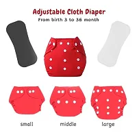 Cloth Diaper for 1 to 2 Year Baby | Reusable Diaper for New Born Baby | Waterproof Diaper (1 Diaper with 1 Inserts Pad)-thumb3