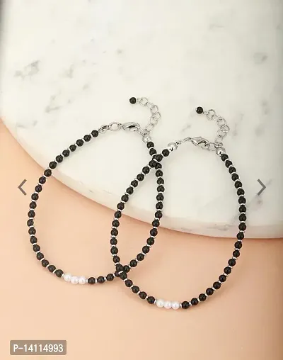 Stylish Womens Anklet with Oxidised Beads (Pair of 2)
