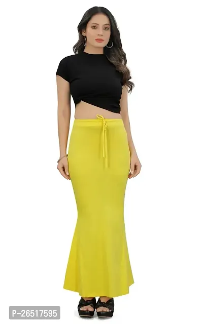 AGASTYA Women's Casual Pull On Solid Cotton Blend Adjustable Shapewere (FISCUT_TEX_Yellow _XL)