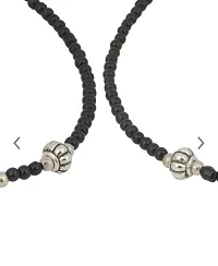 Stylish Womens Flower Anklet with Oxidised Beads (Pair of 2)-thumb1