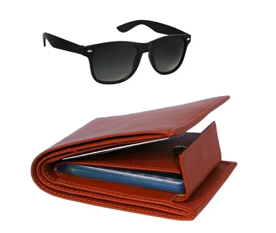 Men's Solid Two Fold Leather Wallet (Combo pack)