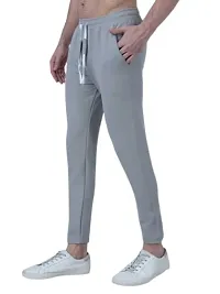 AM Designs, Men's Trendy Regular Fit Track Pants White, Black, Navy Blue, Olive, Maroon & Light Grey (S, Light Grey)-thumb2