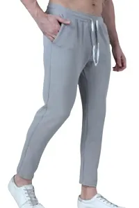 AM Designs, Men's Trendy Regular Fit Track Pants White, Black, Navy Blue, Olive, Maroon & Light Grey (S, Light Grey)-thumb3