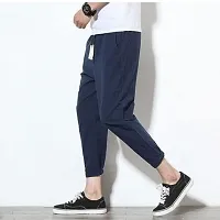 Men's Latest Trendy Track Pants and Lowers (L, Navy Blue)-thumb3