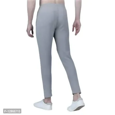 AM Designs, Men's Trendy Regular Fit Track Pants White, Black, Navy Blue, Olive, Maroon & Light Grey (S, Light Grey)-thumb2