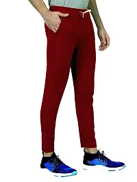 AM Designs, Men's Trendy Regular Fit Track Pants White, Black, Navy Blue, Olive, Maroon  Light Grey (L, Maroon)-thumb1