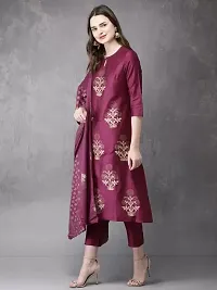 Attractive Viscose Rayon Printed Kurta Bottom and Dupatta Set for Women-thumb4