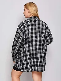 Fancy Cotton Blend Checked Shirt For Women-thumb1