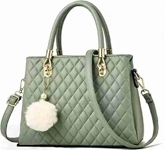 Stylish Solid PU Handbag For Women