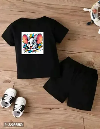 Elegant Polycotton Printed T-Shirts with Shorts For Boys