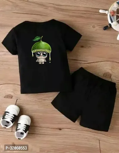 Elegant Polycotton Printed T-Shirts with Shorts For Boys