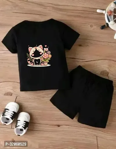 Elegant Polycotton Printed T-Shirts with Shorts For Boys