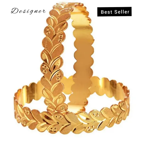 Trendy Traditional Gold Palted Brass Bangle Sets