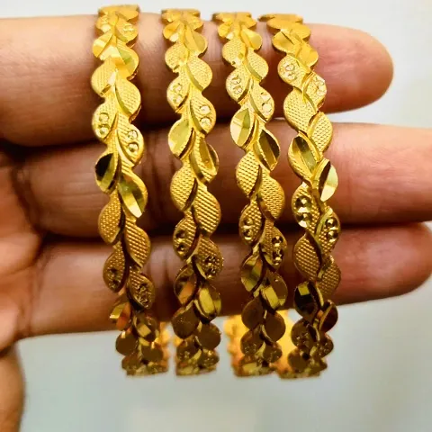 Trendy Traditional Gold Palted Brass Bangle Sets