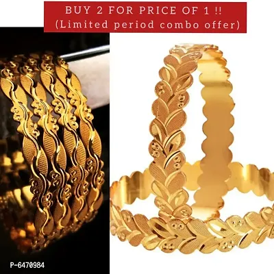 Beautiful 1Gram Gold plated Bangle Set Combo for Women and Girls - (Bestsellers)