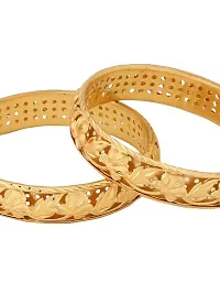 Beautiful 1Gram Gold plated Bangle Set for Women  Girls ndash; Set of 2-thumb2