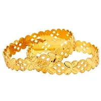 Beautiful 1Gram Gold plated Bangle Set for Women  Girls ndash; Set of 2-thumb1