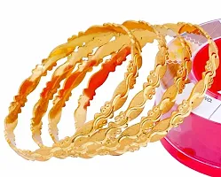 Beautiful 1Gram Gold plated Bangle Set for Women  Girls ndash; Set of 4-thumb1