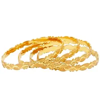 Beautiful 1Gram Gold plated Bangle Set for Women  Girls ndash; Set of 4-thumb2