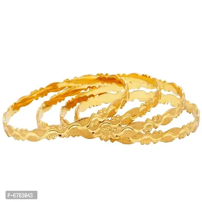 Beautiful 1Gram Gold plated Bangle Set for Women  Girls ndash; Set of 4-thumb3