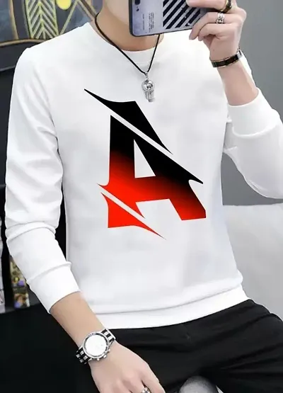 Trendy Stylish Full Sleeve Round neck Polyester men t-shirt