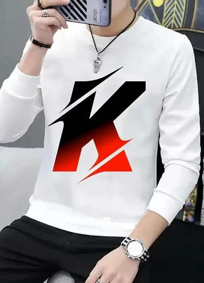 Comfortable White Polyester Round Neck Tees For Men