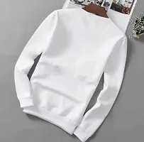 Trendywear Cotton Full Sleeve Printed Round Neck Casual T-Shirt for Men (White)-thumb1