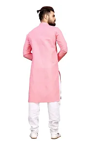 WeLook Mens Only Kurta for Wedding Party Jacquard (M, Pitch)-thumb3