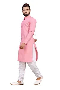 WeLook Mens Only Kurta for Wedding Party Jacquard (M, Pitch)-thumb2