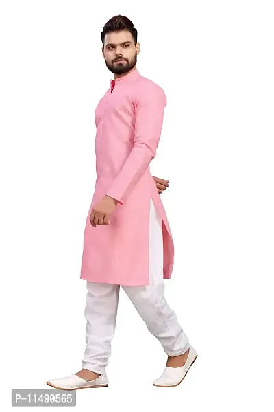 WeLook Mens Only Kurta for Wedding Party Jacquard (M, Pitch)-thumb3