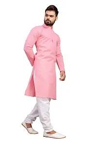 WeLook Mens Only Kurta for Wedding Party Jacquard (M, Pitch)-thumb1