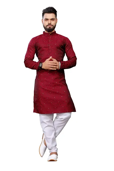 WeLook Mens kurta Churidar pyjama set for Wedding (M, GREEN)