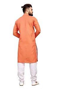 WeLook Mens Only Kurta for Wedding Party Jacquard (M, Copper)-thumb2