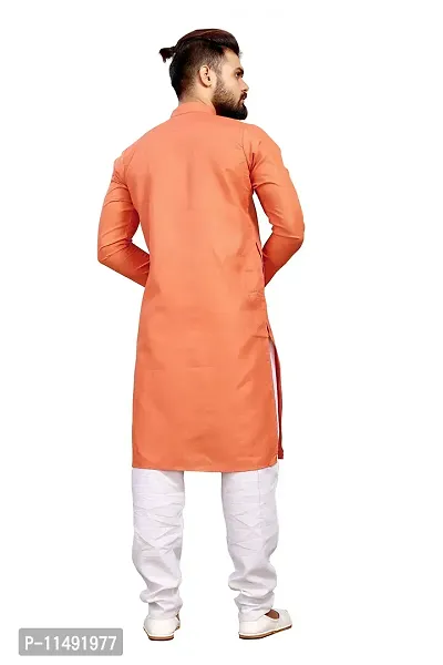 WeLook Mens Only Kurta for Wedding Party Jacquard (M, Copper)-thumb3