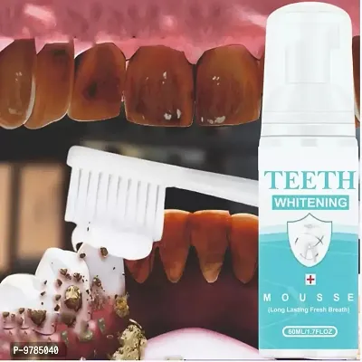 Teeth Whitening Foaming Toothpaste, Easy to use Teeth Whitener Foam for White Teeth, Kills Bacteria, Whitens Teeth  Fights Bad Breath-60ml-thumb0