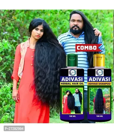 Adivasi Hair Oil and Shampoo Combo for Controls Hair Fall  Hair Growth-thumb0