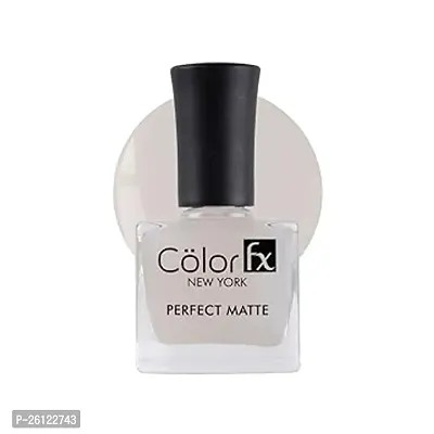 Color Fx New York Top Coat Non UV Gel Nail Polish Transparent, Matte Finish, 21 Toxin Free, Long Lasting, Non-yellowing, Clear Nail Paint Women 9Ml