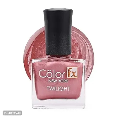 Color Fx New York Twilight Nail Polish Metallic Matte Gel Like Finish, 21 Toxin Free, Long Lasting, Non-yellowing, Pink Nail Polish Women 9Ml