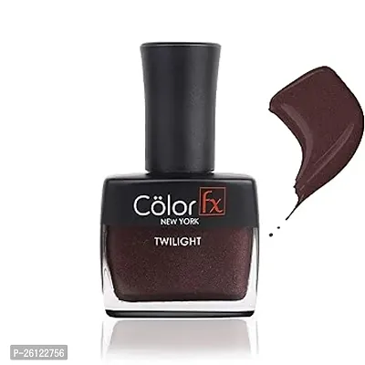 Color Fx Premium Non-Toxic Nail Polish with Metallic Finish in Brown