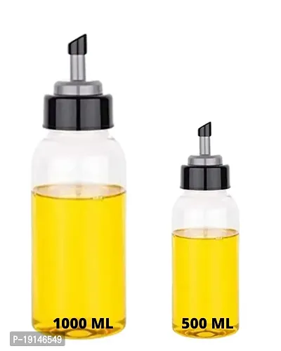 DREEMVIZION CREATION Olive Oil Dispenser Bottles,Oil and Vinegar BPA-Free Food Grade Unbreakable Plastic Cooking Oil Cruet for Kitchen (500 ML, 2)-thumb5