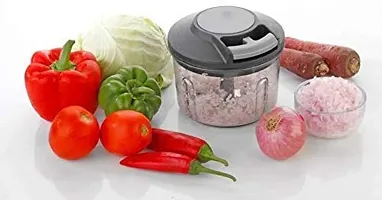 Dreemvizion creation Plastic Manual Hand Pull Food Chopper Large Capacity Kitchen Onion Garlic Vegetable Blender 650ML-thumb3