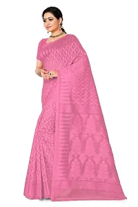 Women&rsquo;s Dhakai Jamdani Minakari Cotton Blend Traditional Saree Without Blouse Peace-thumb3