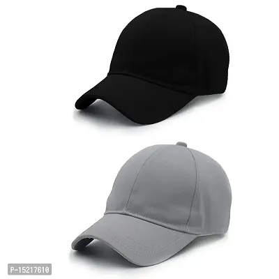 Caps combo |plain black cap|plain grey cap |cotton black cap | fashion cap |designer cap | cap for men women |cap for girls women | adjustable cap | baseball cap | sports cap | summer cap | beach cap-thumb0